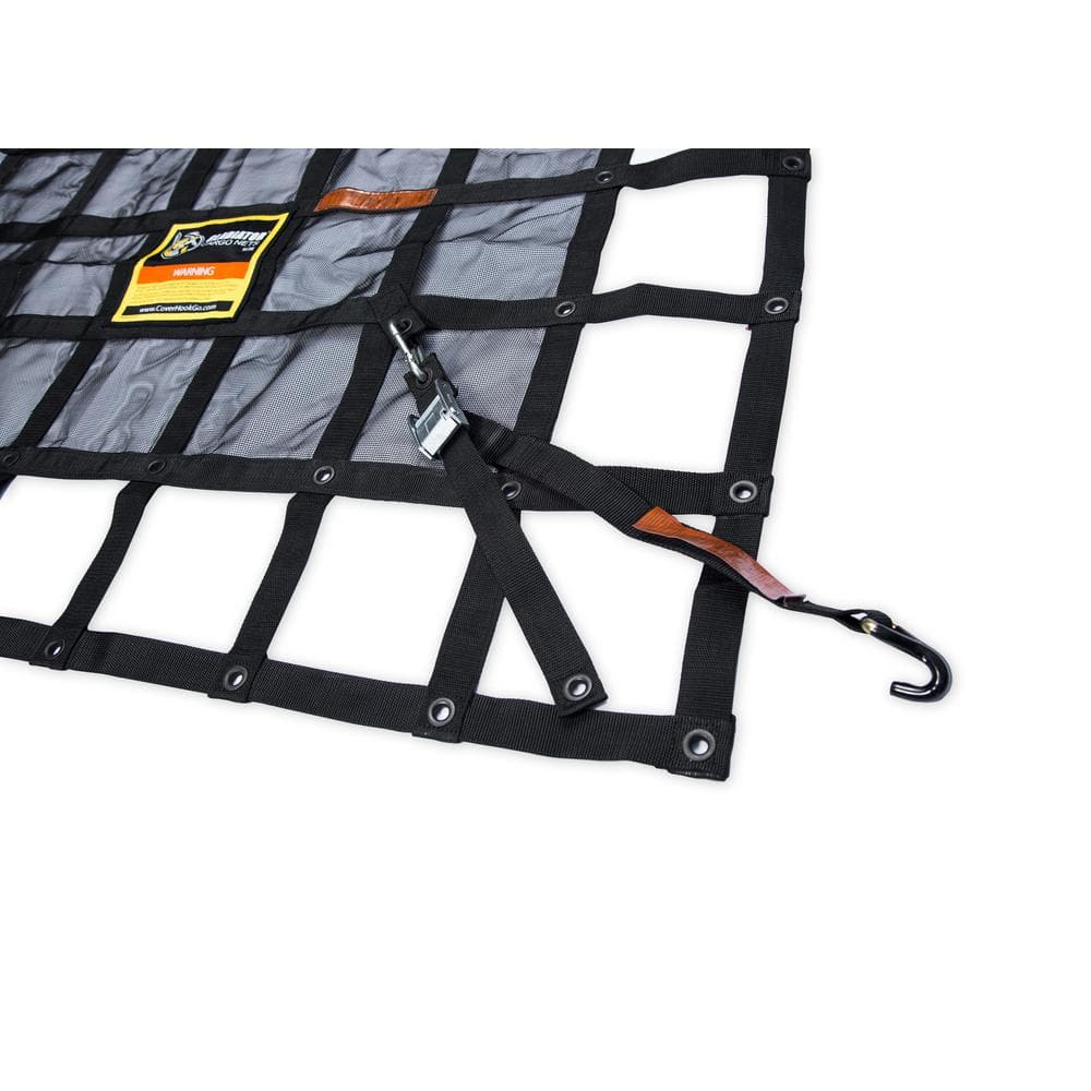 4.75 ft. x 5.25 ft. Heavy-Duty Cargo Net, Integrated Mesh, Adjustable, Load Certified, 4 Straps and Bag Included - Hercitys