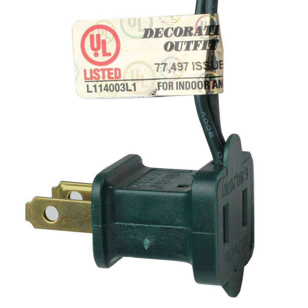 223-Light LED Cool White 8-Function Twinkle 1-2 Glow Lights with 17 ft. Green Wire - Hercitys