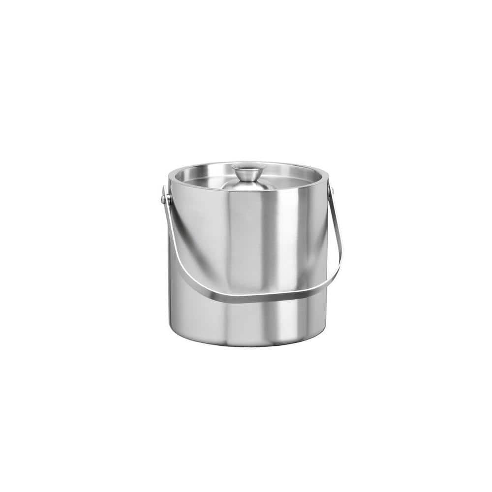 3 Qt. Insulated Ice Bucket in Brushed Stainless Steel - Hercitys