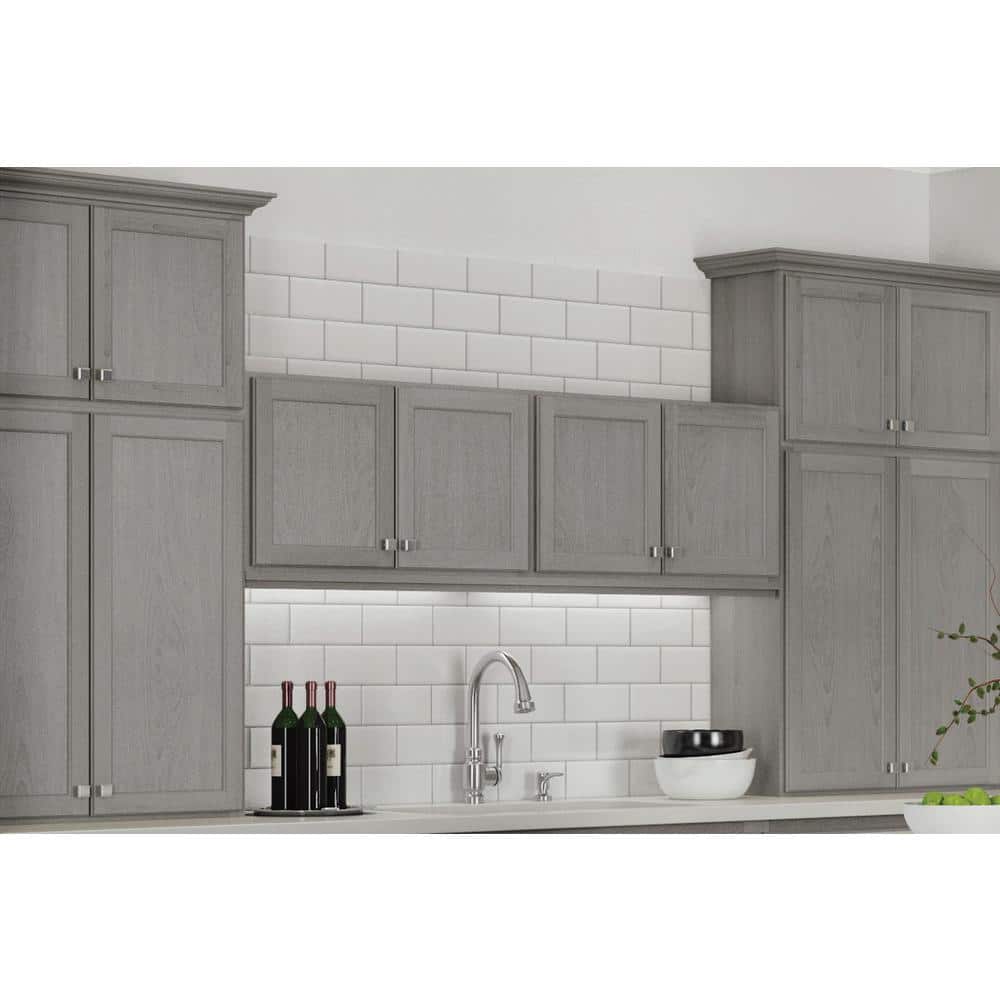 30 in. W x 12 in. D x 15 in. H Assembled Wall Bridge Kitchen Cabinet in Unfinished with Recessed Panel - Hercitys