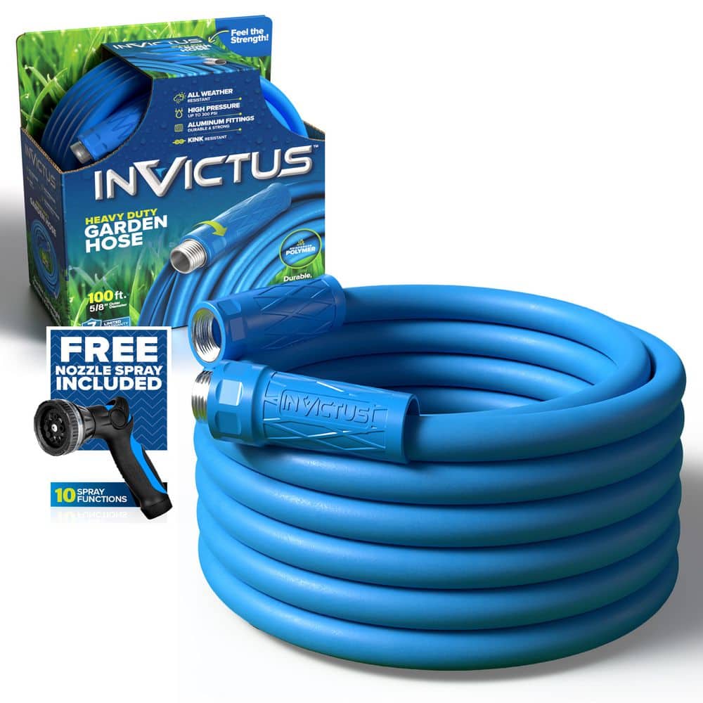 5/8 in. Outer Dia x 100 ft. Heavy-Duty Reinforced Polymer 300PSI Lightweight Kink and Weather Resistant Garden Hose - Hercitys