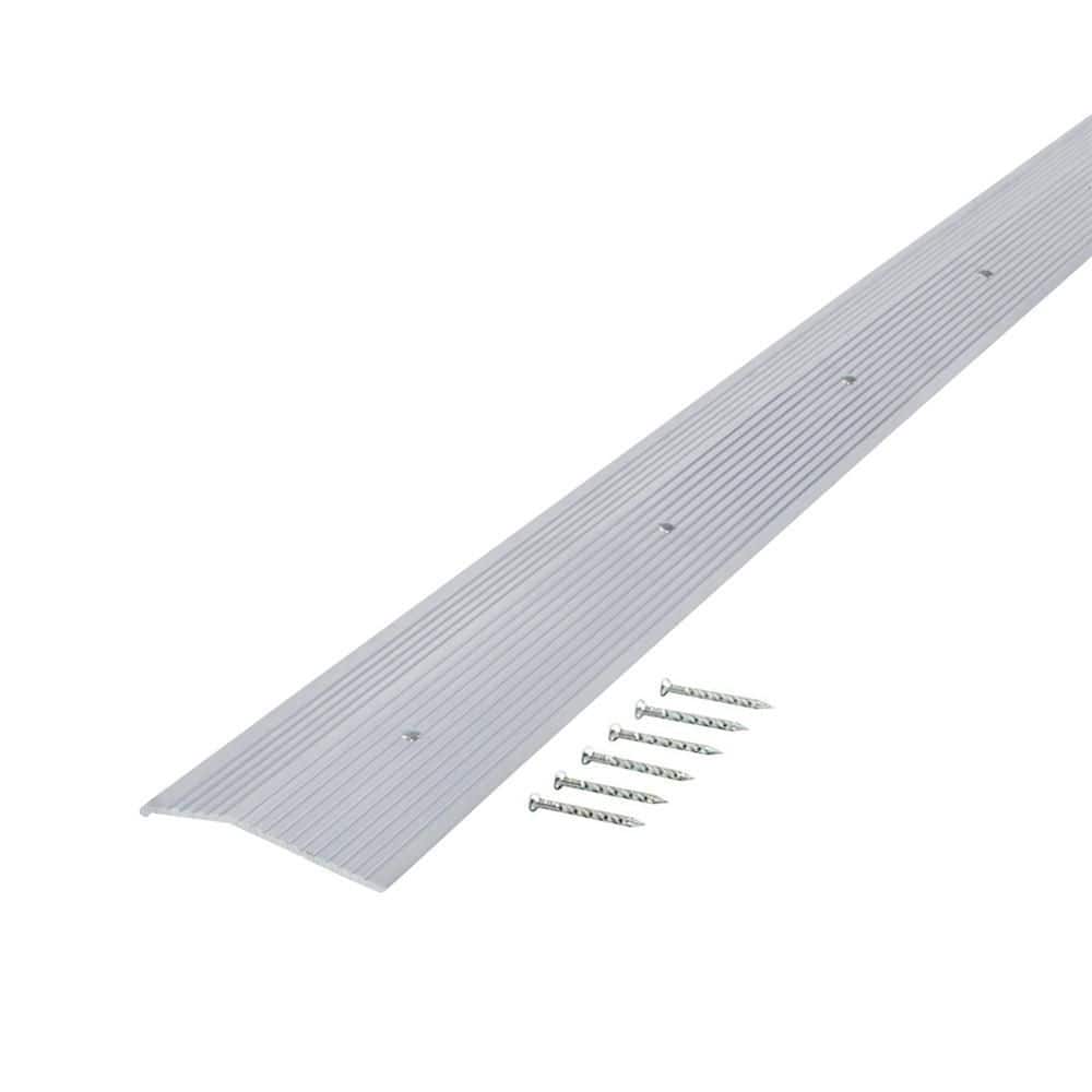 2″X 36″ SILVER ALUMINUM CARPET TRIM W/SCREW NAILS - Hercitys