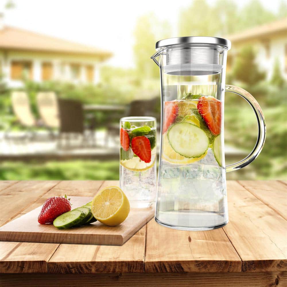 50 oz. Glass Pitcher with Lid - Hercitys