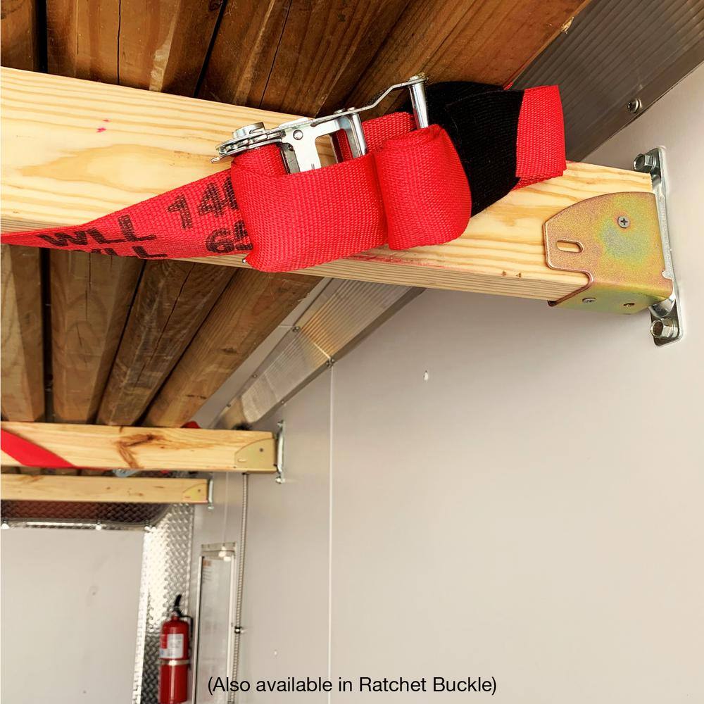 2 in. x 8 ft. Cinch Strap with Cam in Red - Hercitys