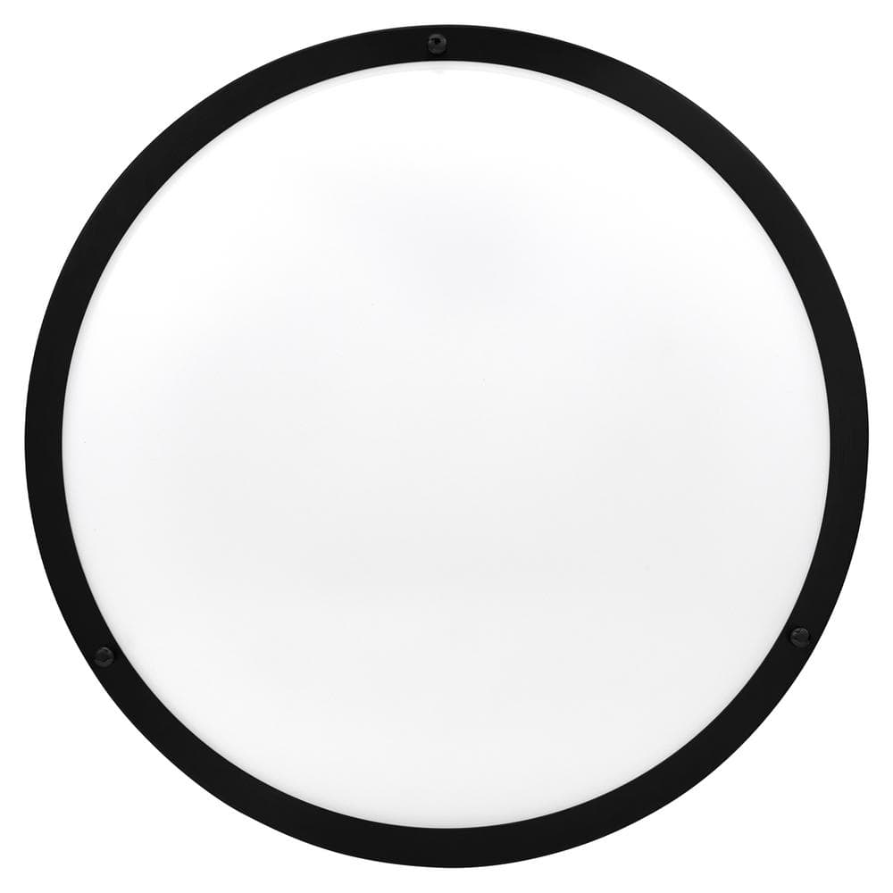 16 in. Black LED Ceiling Mount Fixture, 5 CCT 2700K-5000K, 3600 Lumens, Dimmable - Hercitys