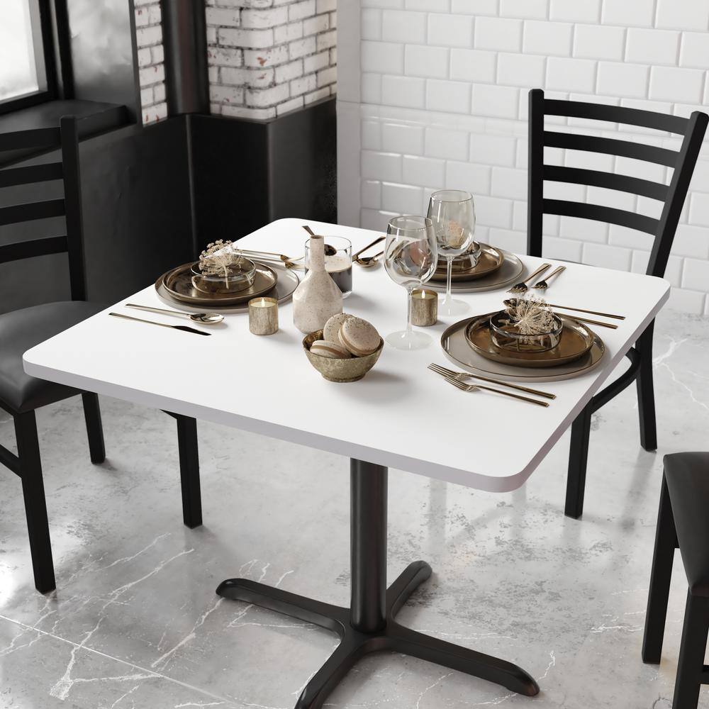 36 in. White/Gray Square Table Top Only - Hercitys