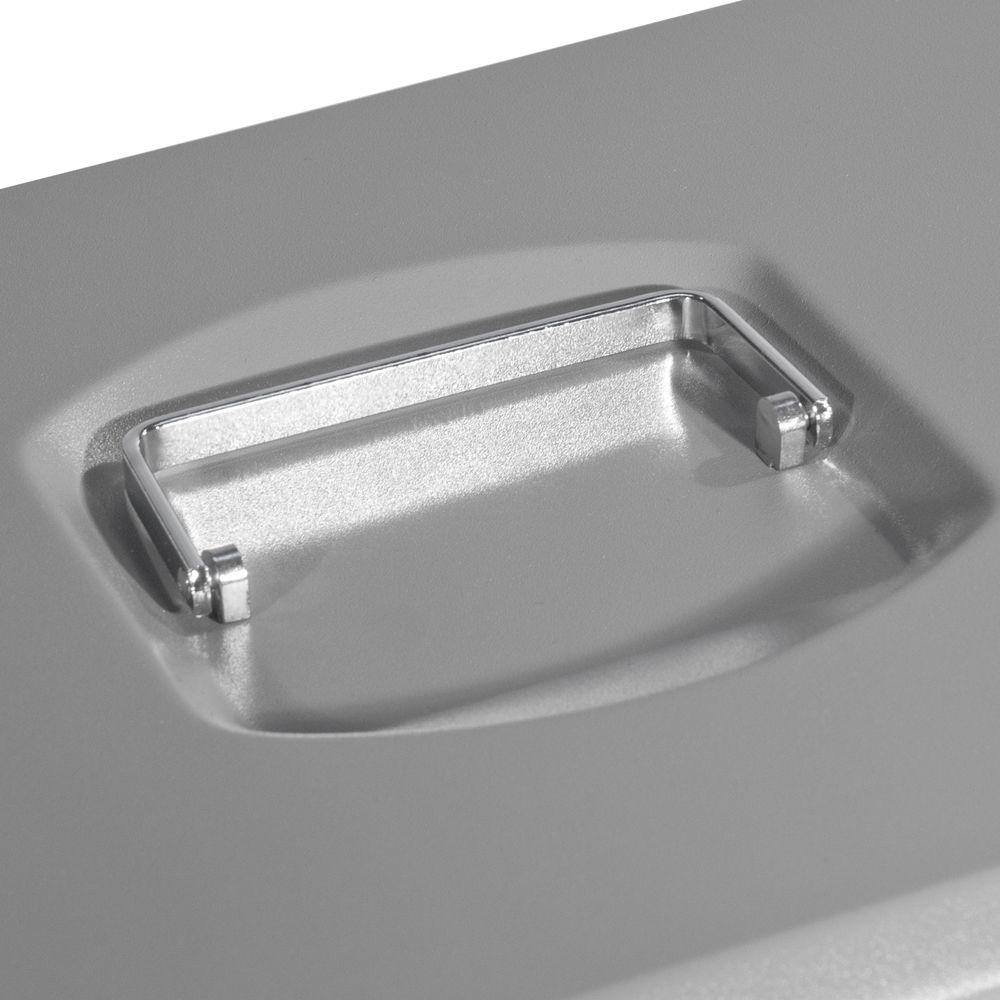 0.12 cu. ft. Cash Box Safe with Combination Lock, Grey - Hercitys