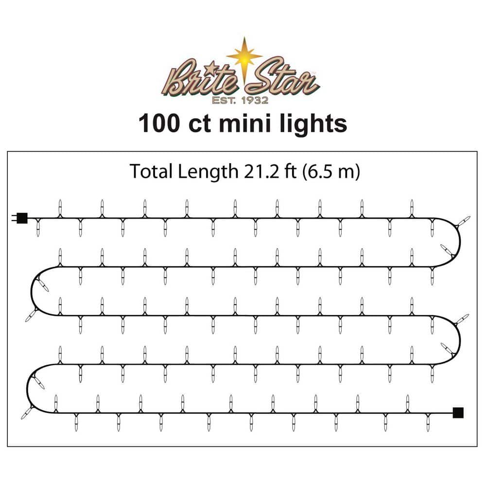 21.2 ft. 100-Count Incandescent Multi Christmas String to String Mini Lights - Hercitys