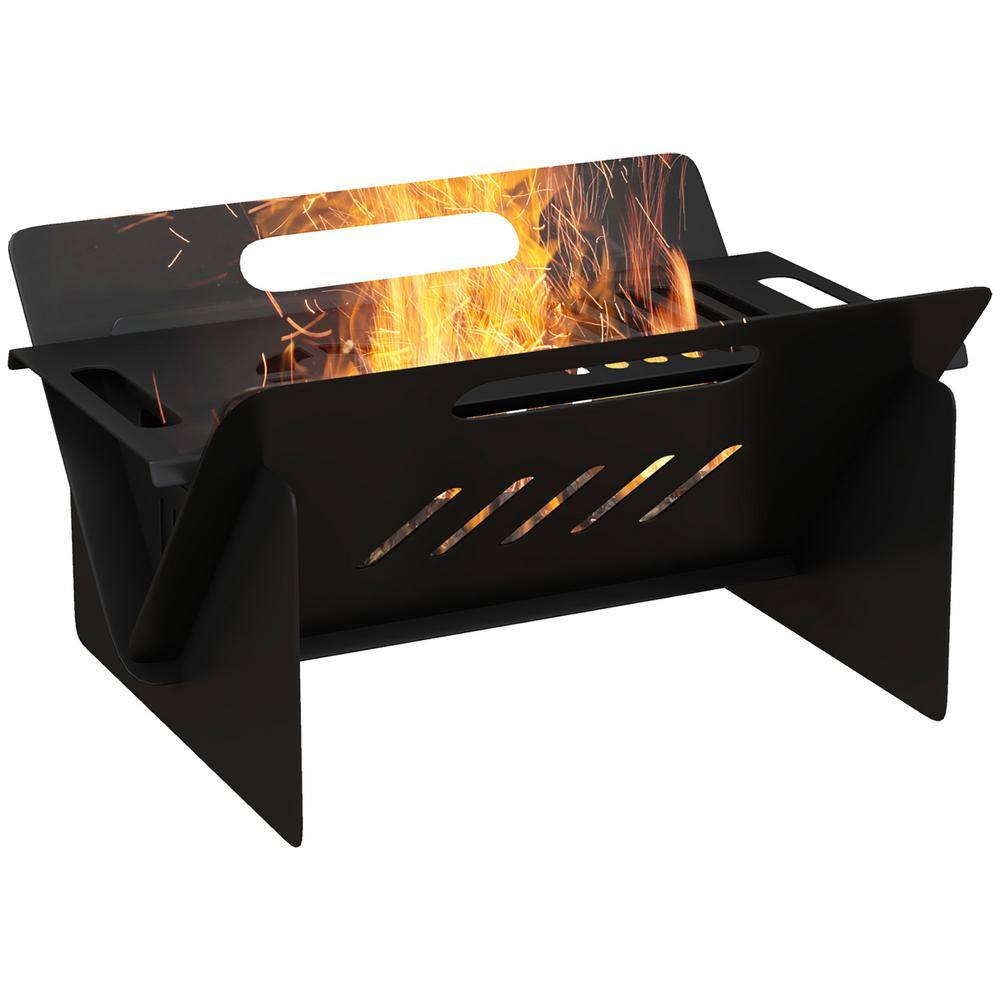 3-in-1 Portable Fire Pit,Stove,and Coffee Table,Wood Burning Firepit with Carrying Bag for Camping,Picnics,and Patios - Hercitys