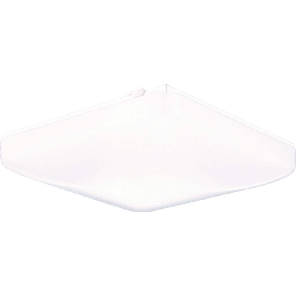 15 in. White LED Low-Profile Residential Square Flush Mount - Hercitys