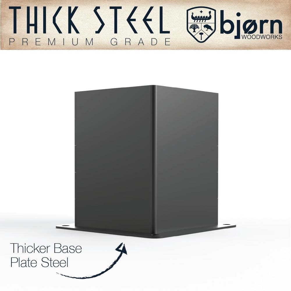 4 in. x 4 in. Powder Coated Steel Pergola Boot Bracket - Hercitys