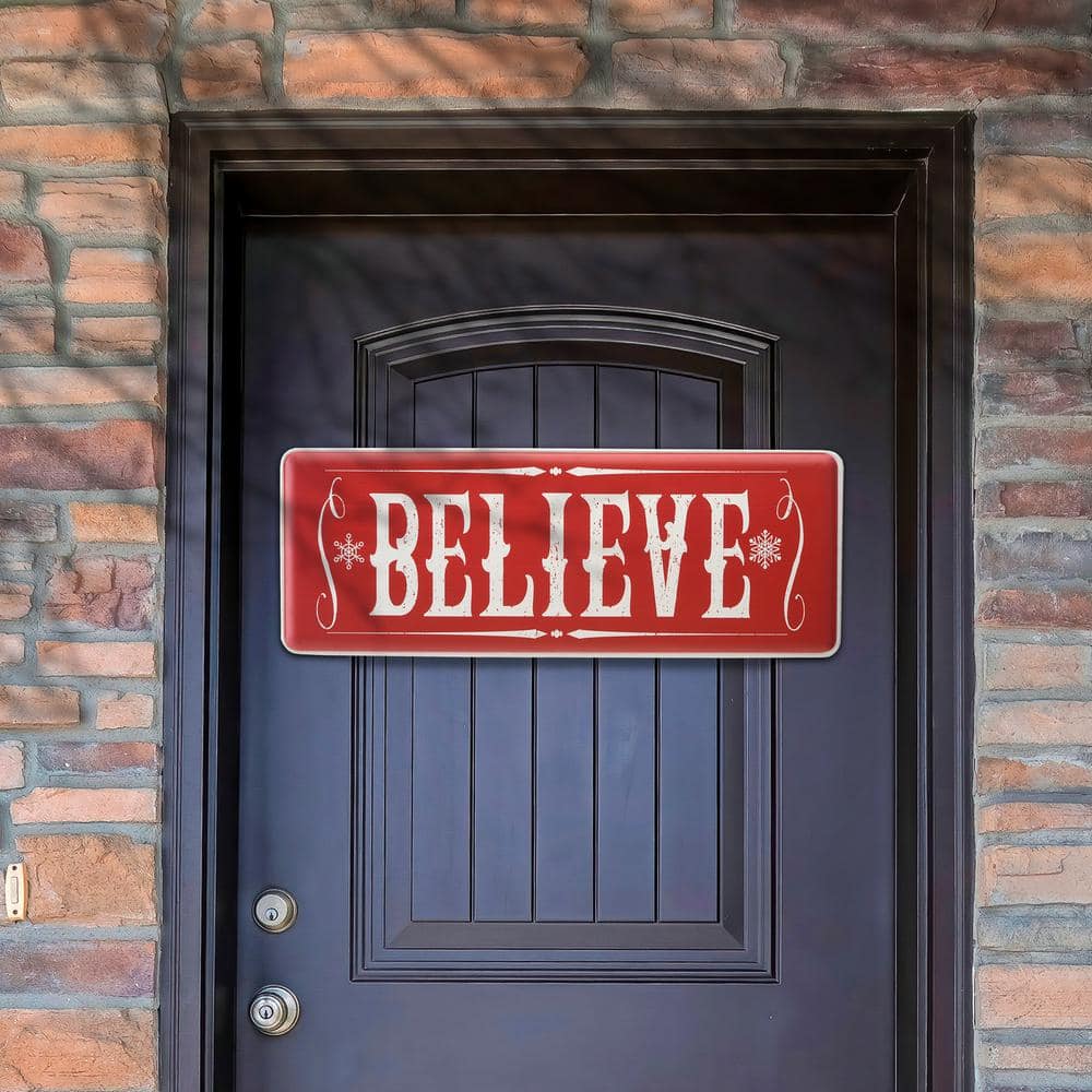 31 ” Believe Horizontal Holiday Wall Sign - Hercitys
