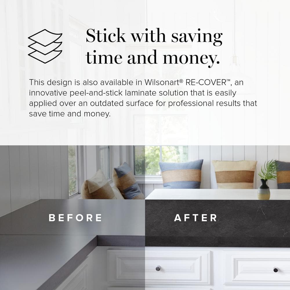 4 ft. x 8 ft. Laminate Sheet in Black Alicante with Premium Textured Gloss Finish - Hercitys