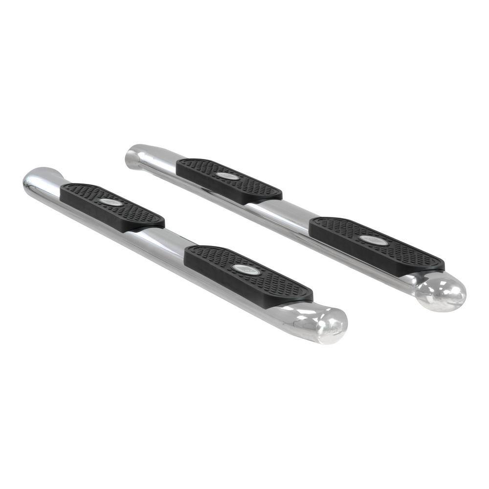 4-Inch Oval Polished Stainless Steel Nerf Bars, Select Chevrolet Silverado, GMC Sierra 1500, 2500, 3500 HD - Hercitys