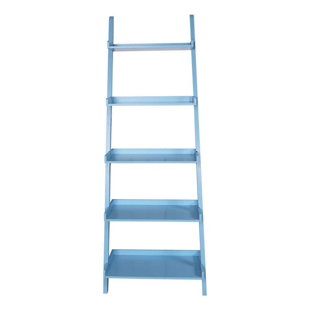 5-Tier Ladder Shelf, 26.75  in.. W x 16.3  in.. D x 72.5  in.. H Shelf for Liv in.g Room Kitchen - Hercitys