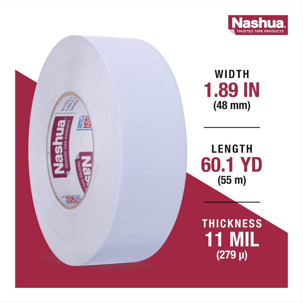 1.89 in. x 60 yd. 398 All-Weather HVAC Duct Tape in White - Hercitys