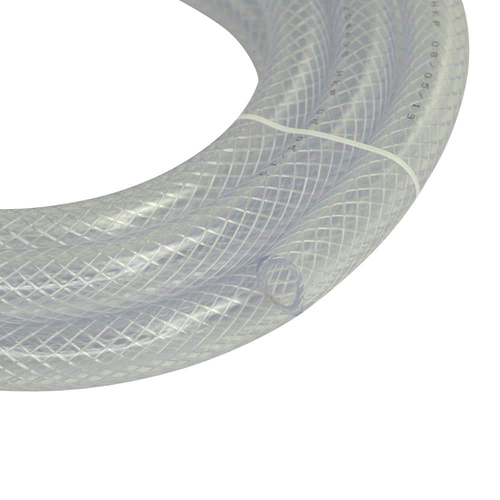 3/4 in O.D. x 1/2 in. I.D. x 10 ft. PVC Braided Vinyl Tube - Hercitys