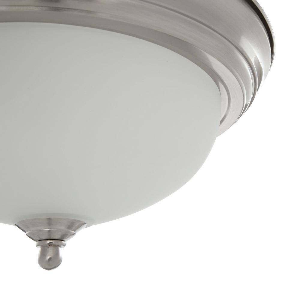 1-Light Brushed Nickel Flush Mount - Hercitys