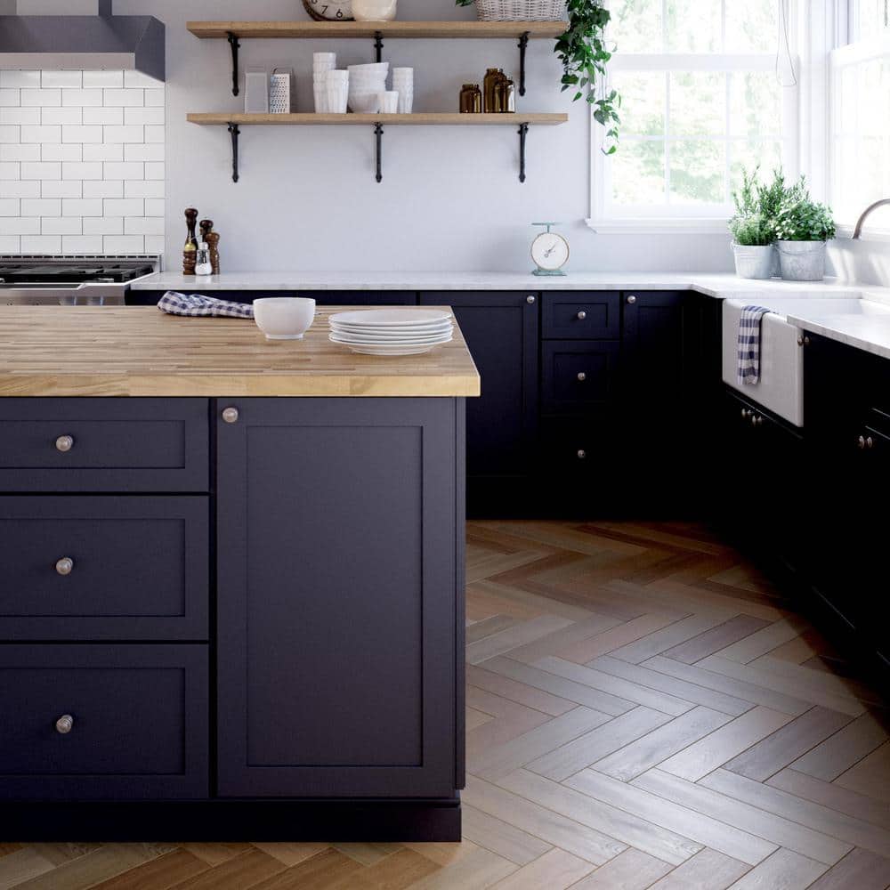 10-Pack Simple Double Ring 1-1/8 in. (29 mm) Classic Nickel Round Cabinet Knobs - Hercitys