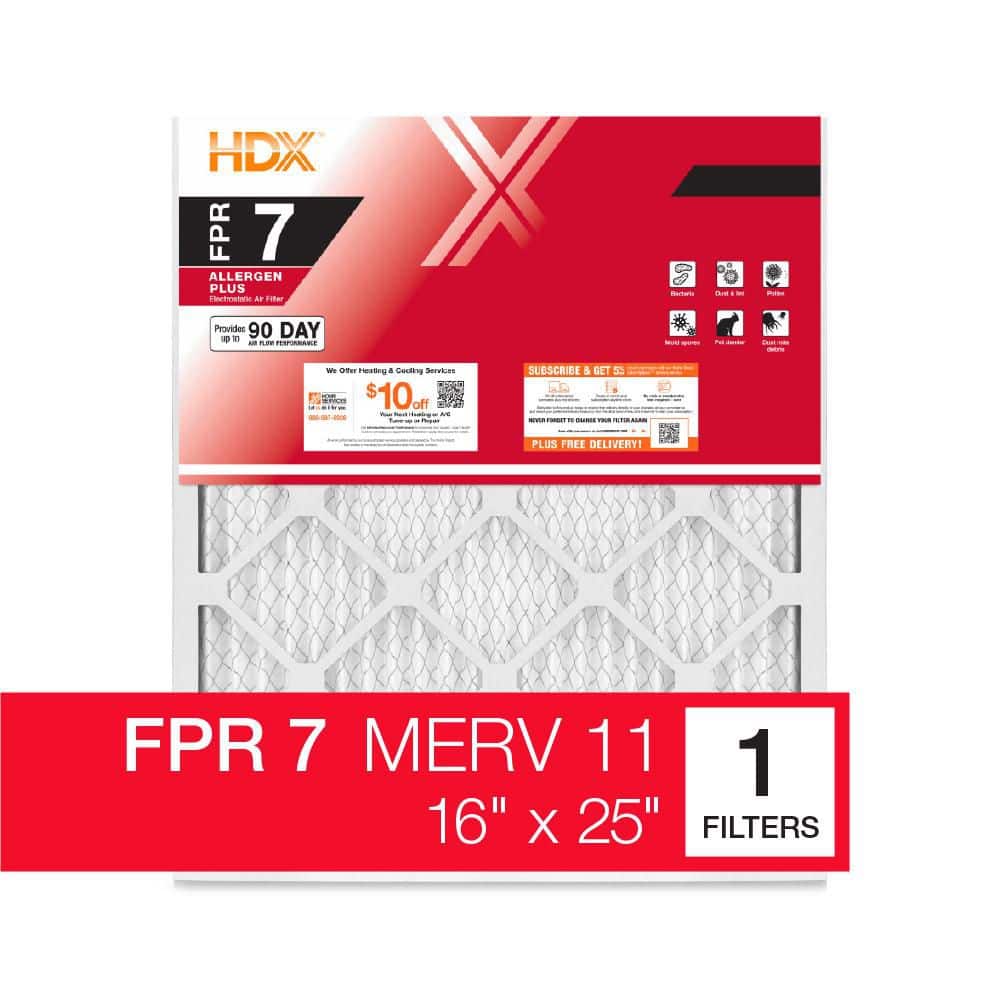 16 in. x 25 in. x 5 in. Trion AirBear Replacement Pleated Air Filter FPR 7, MERV 11 - Hercitys