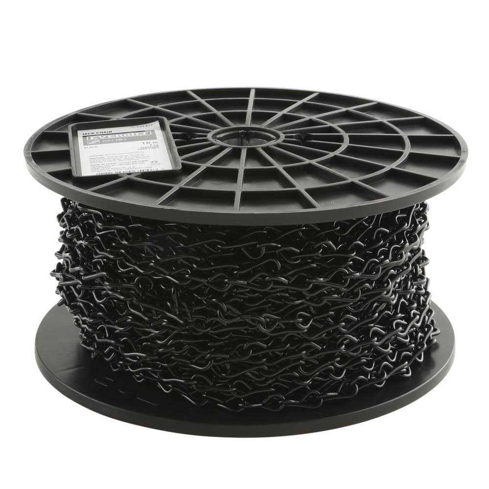 #14 x 190 ft. Steel Jack Chain, Black - Hercitys