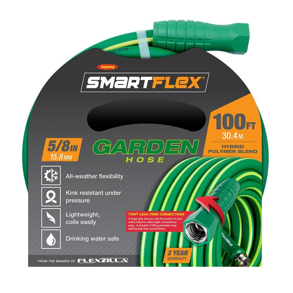 5/8 in. x 100 ft. Garden Hose with 3/4 in. GHT Ends - Hercitys