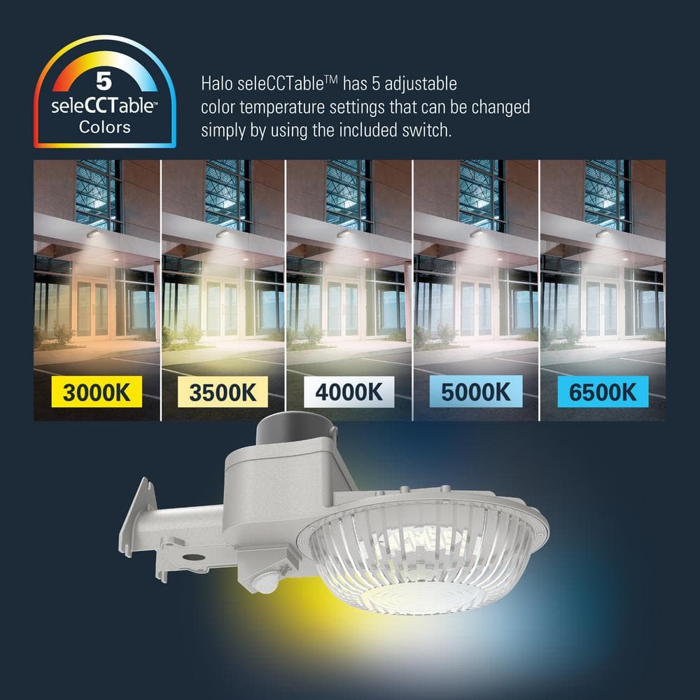250-Watt Equivalent Integrated LED, Gray Area Light Motion Sensing, 9000 Lumens - Hercitys