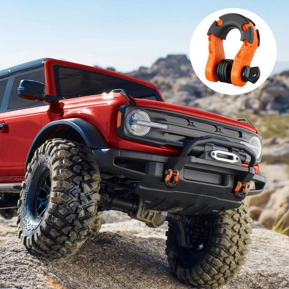 2 Pack 3/4 in. D-Ring Shackle Steel Shackles Cable 30 T Break Strength Heavy Duty Recovery Shackle Cables - Hercitys