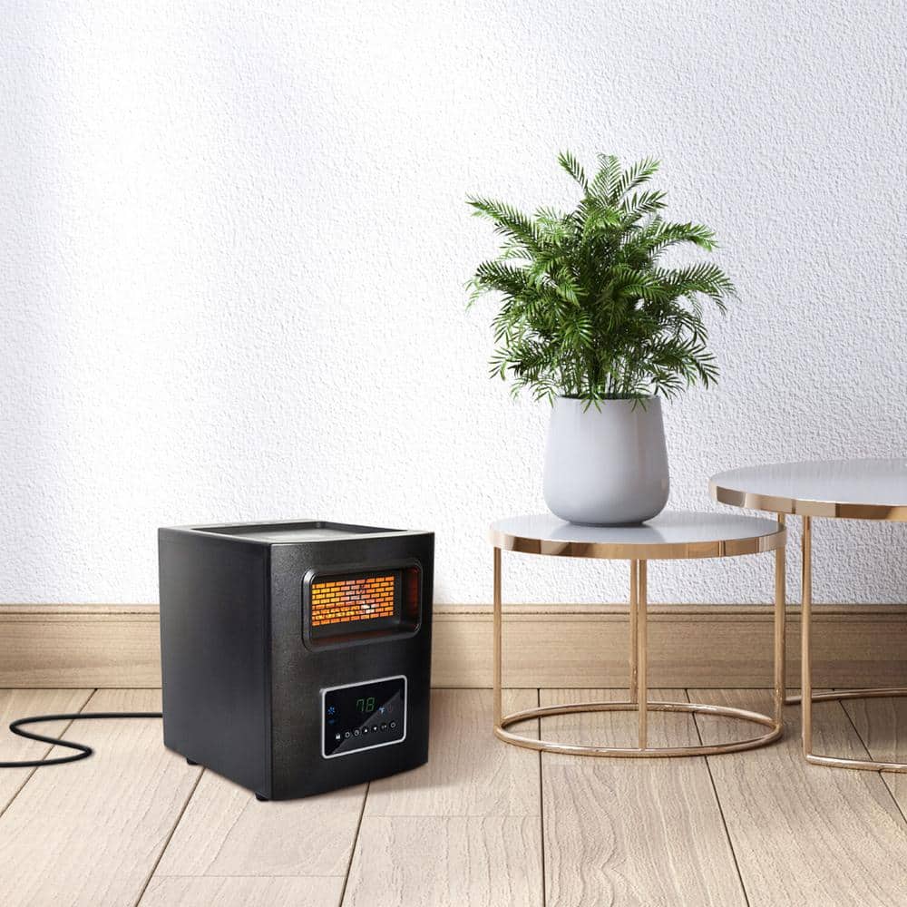1500-Watt Electric 4-Wrapped Element Infrared Heater with USB Charging - Hercitys