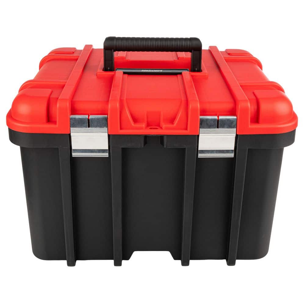18. 7 in. L x 15.16 W Portable Plastic Toolbox Organizer Red - Hercitys