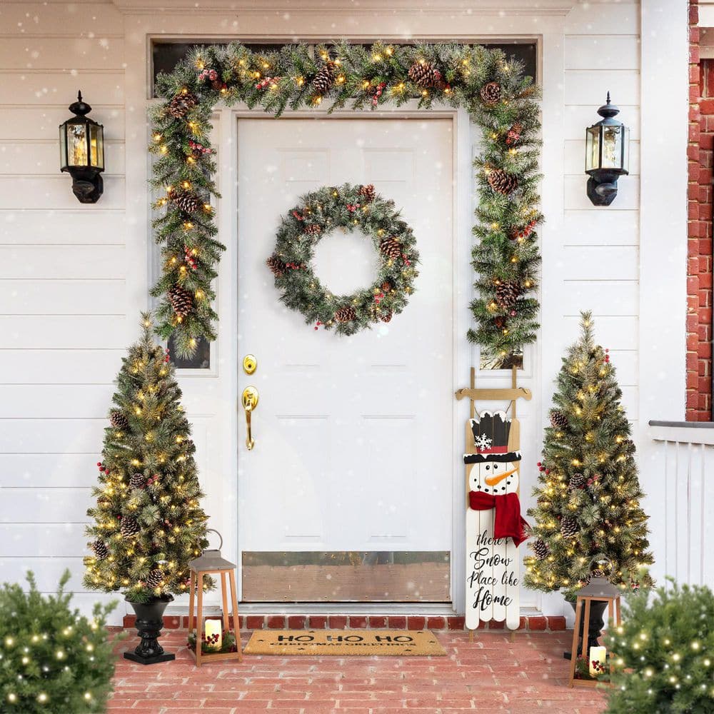 42 in. H Wooden Christmas Snowman Porch Sign - Hercitys