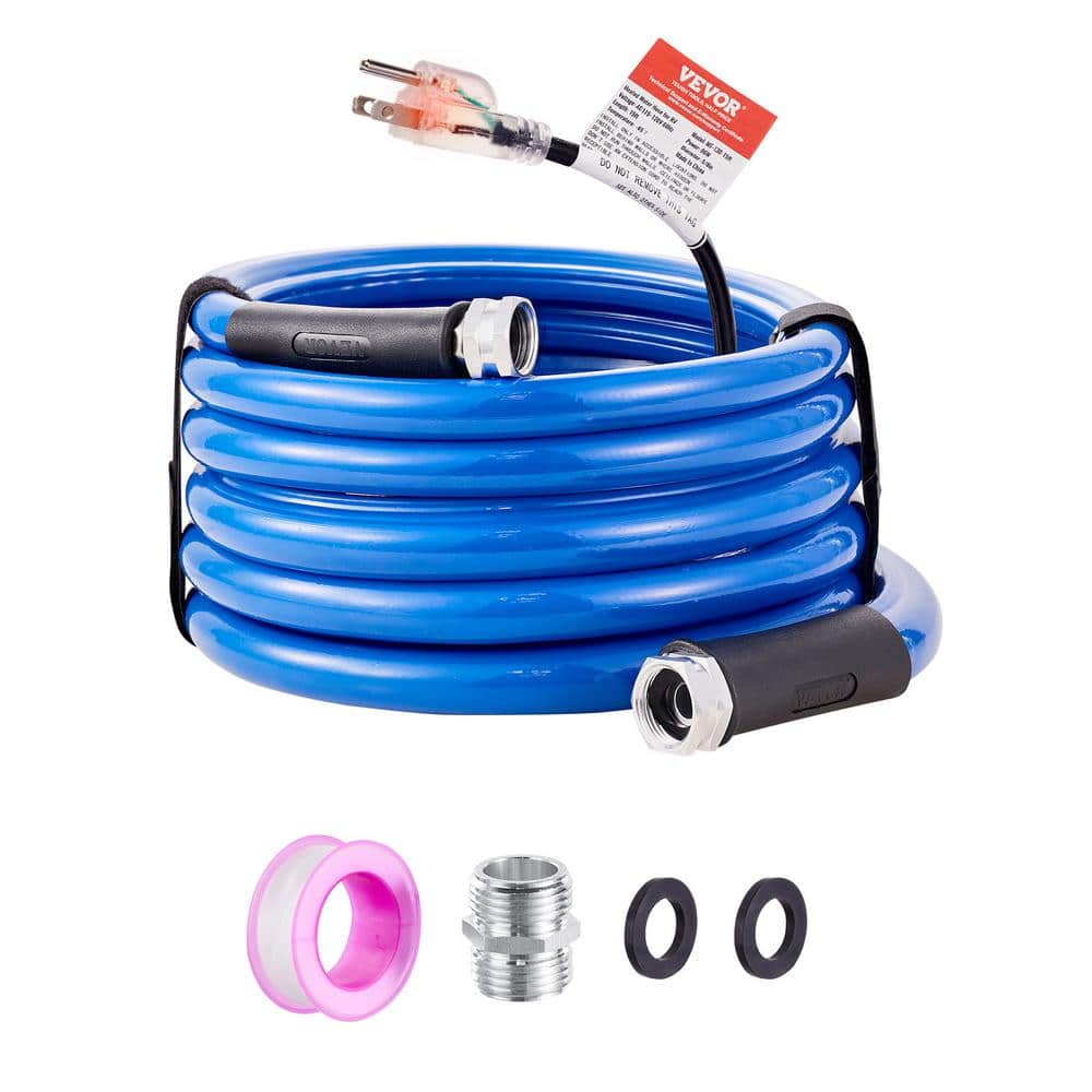 15 ft. Heated Water Hose for RV, Heated Drinking Water Hose Antifreeze to -45°F, Automatic Self-regulating, 5/8 in. - Hercitys