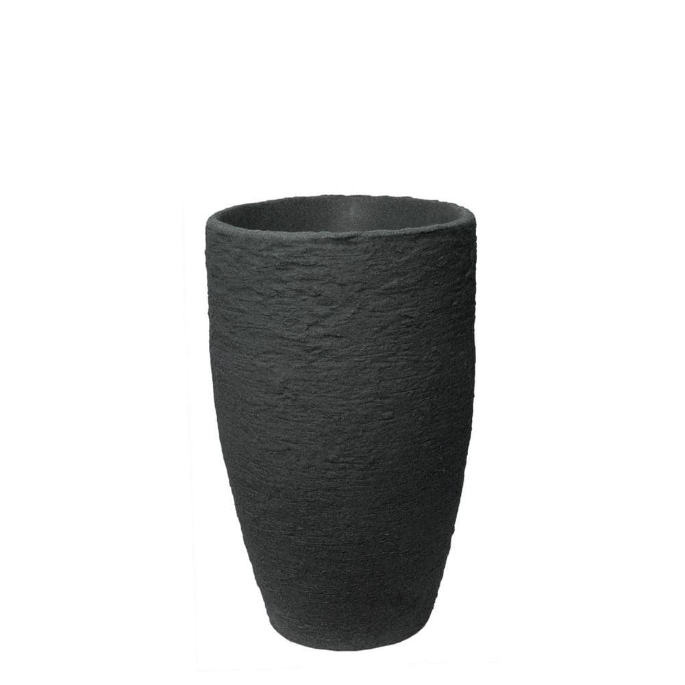 24 in. H x 15 in. W Black 100% Recycled Athena Polyethylene Self-Watering Planter - Hercitys