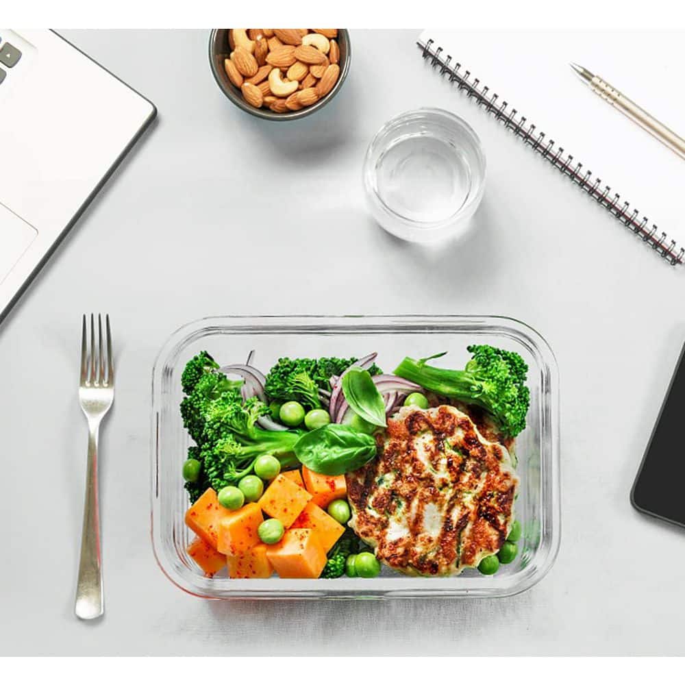 15 Pack Airtight Glass Food Storage Containers with Snap Locking Lids Microwave Oven Freezer Dishwasher Safe Set - Hercitys