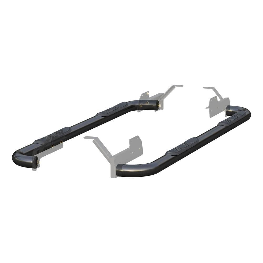 3-Inch Round Black Steel Nerf Bars, No-Drill, Select Ram 1500 - Hercitys