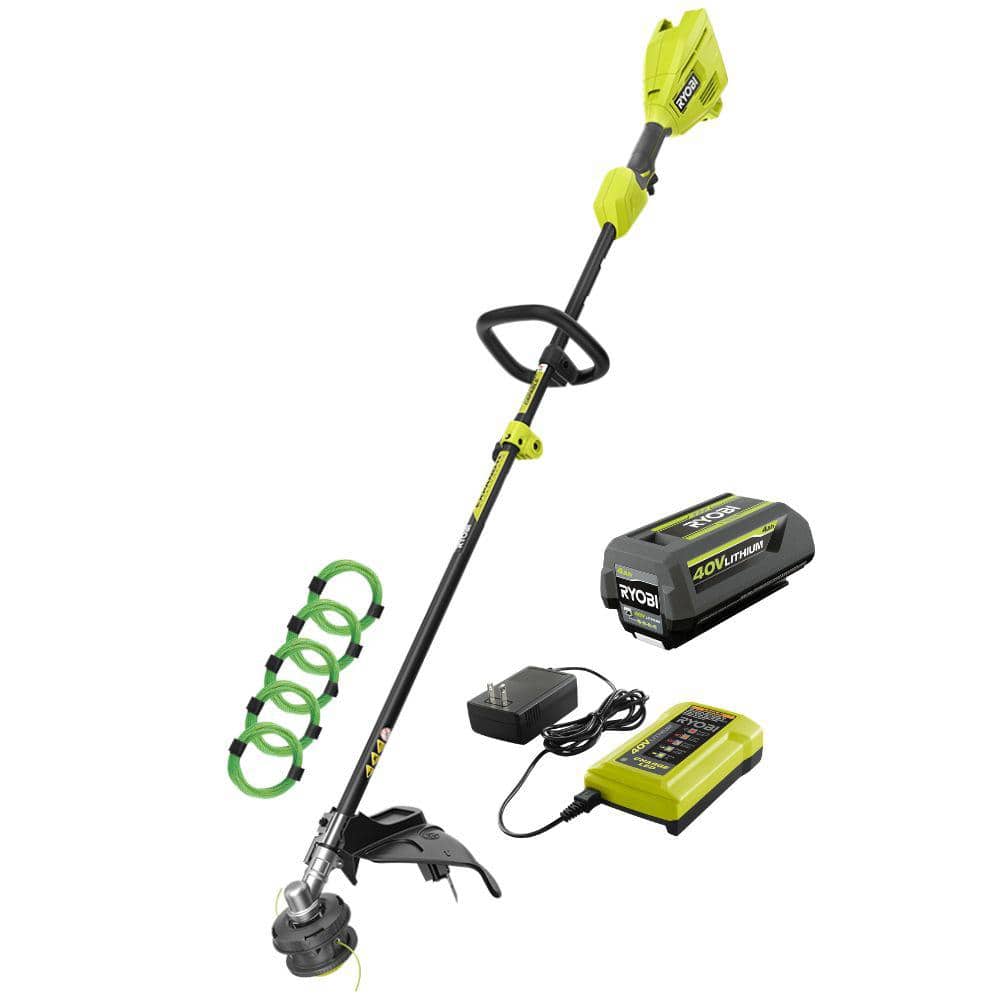 40V 15 in. Expand-It Cordless Battery Attachment Capable String Trimmer &. 080 Pre-Cut Line w/ 4.0 Ah Battery & Charger - Hercitys