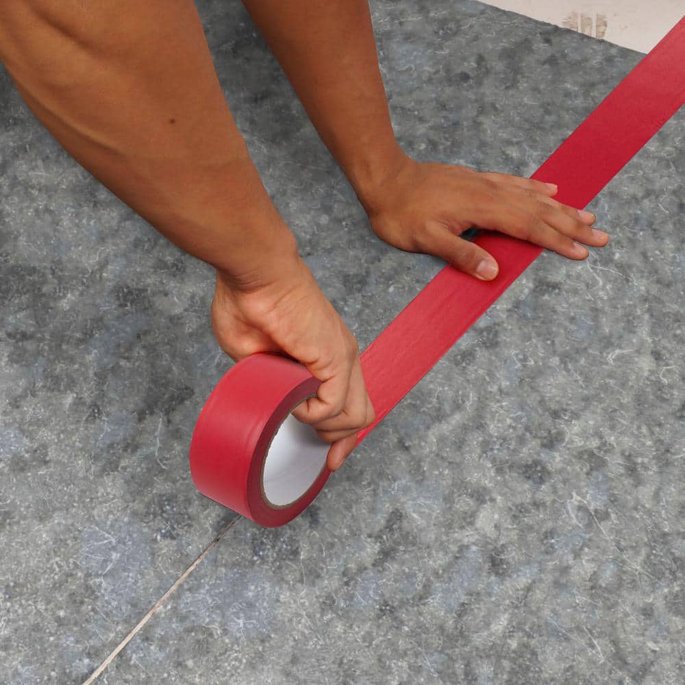 1-7/8 in. x 100 ft. x 0.005 in. Red Seam Guard Underlayment Tape Roll (12-Pack) - Hercitys