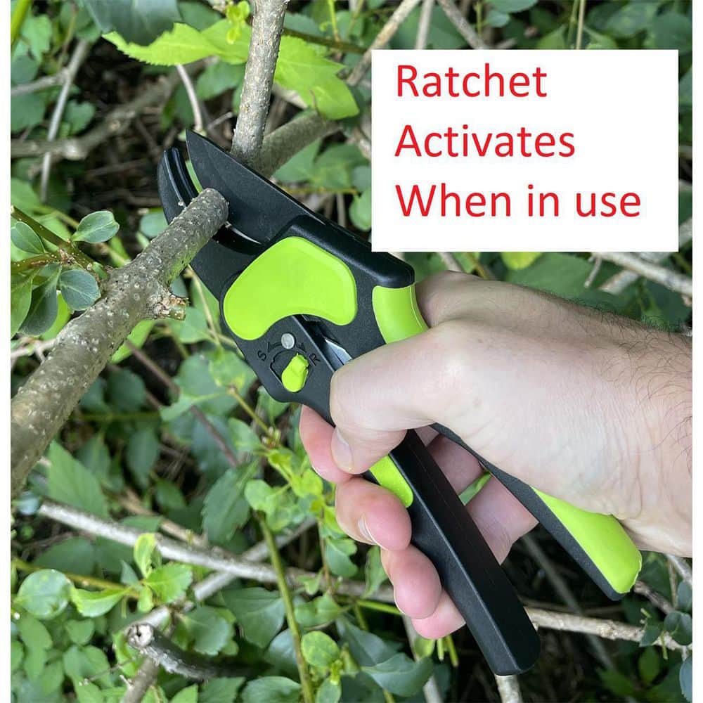 2 in. 1 Ratchet Pruning Shears Hand Pruner - Hercitys