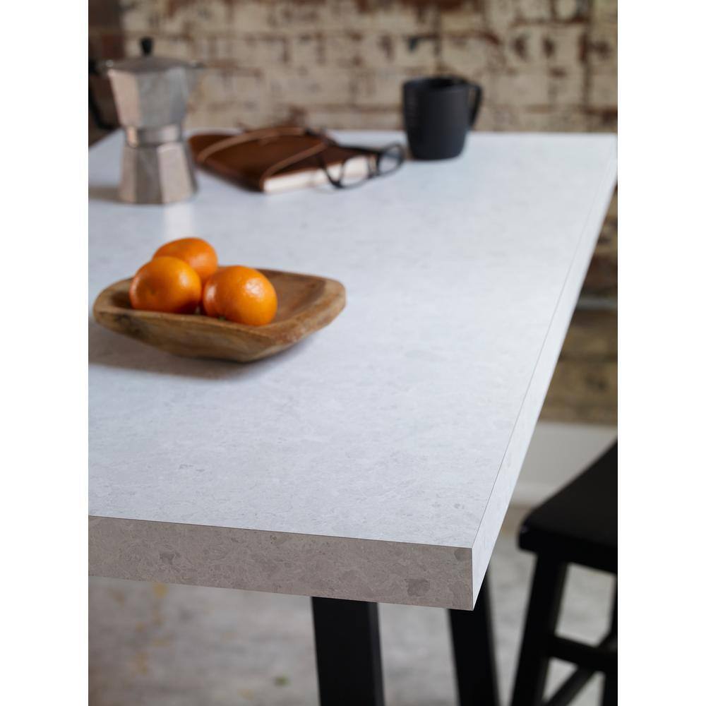 4 ft. x 8 ft. Laminate Sheet in White Shalestone with Matte Finish - Hercitys