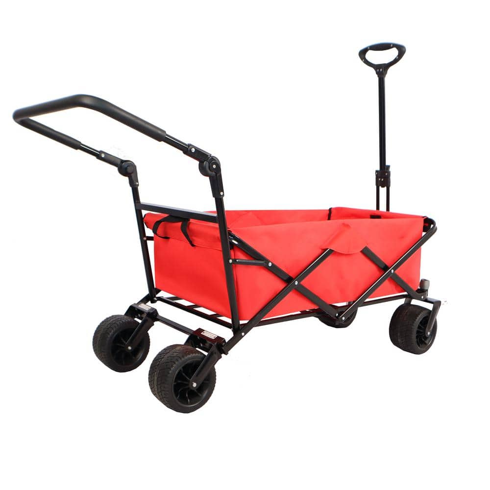 12.67 cu. ft. Metal Utility Park Garden Cart Tool Customized Color Folding Camping Trolley Outdoor Picnic Beach Wagon - Hercitys