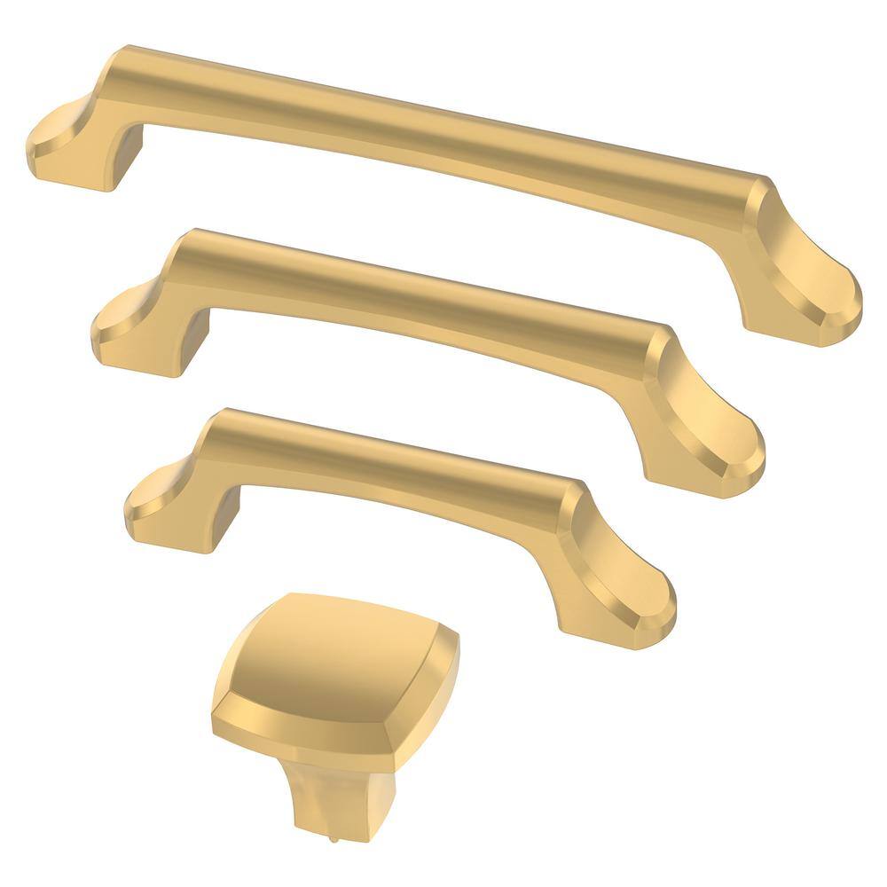 (10-Pack) Archways 5-1/16 in. (128 mm) Classic Modern Gold Arch Cabinet Handle Drawer Pulls - Hercitys
