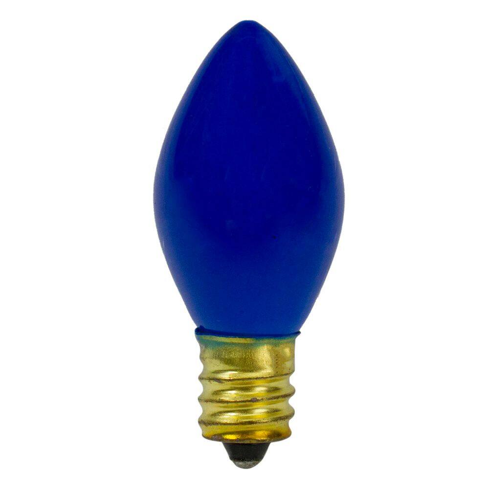 2 in. C7 Blue Opaque Christmas Replacement Bulbs (Pack of 4) - Hercitys