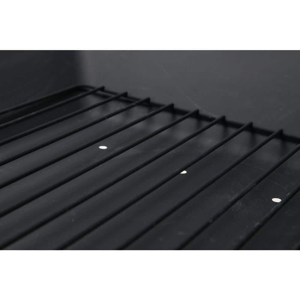 32 in. W x 18 in. H Square Antique Finish Wood Burning Outdoor Fire pit with Spark Screen Waterproof Cover Poker - Hercitys