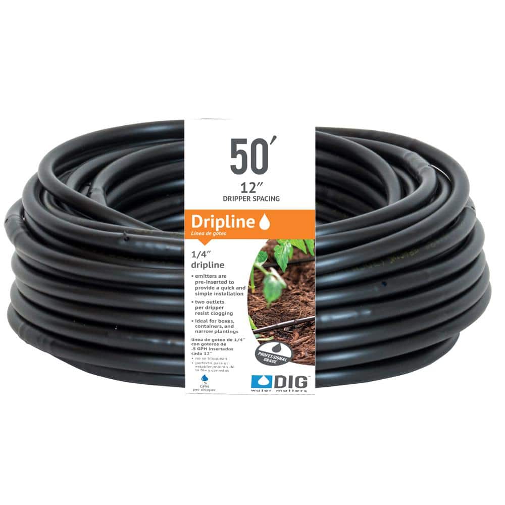 1/4 in. x 50 ft. Soaker Hose Dripline - Hercitys