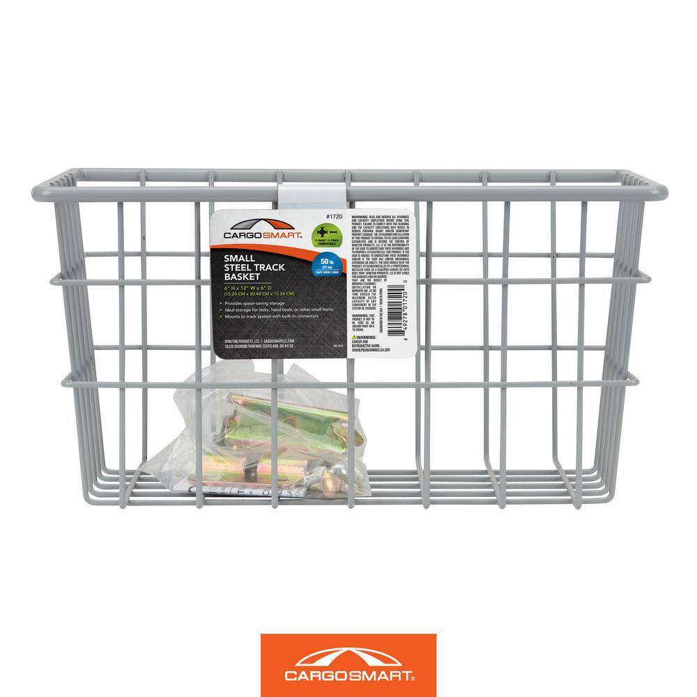 12 in. W x 6 in. H Small Steel Track Basket - Hercitys