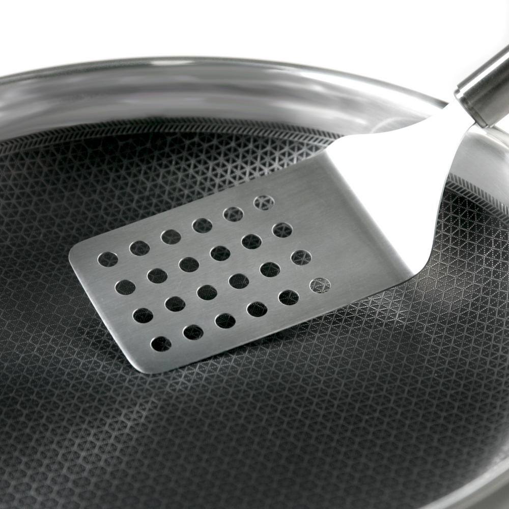 12.5 in. Hybrid Quick Release Wok in Stainless Steel - Hercitys