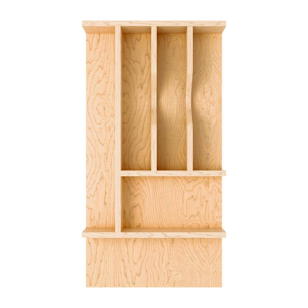 2.36 in. H x 10.24 in. W x 19.49 in. D Natural Maple Wooden Utensil Drawer Insert - Hercitys