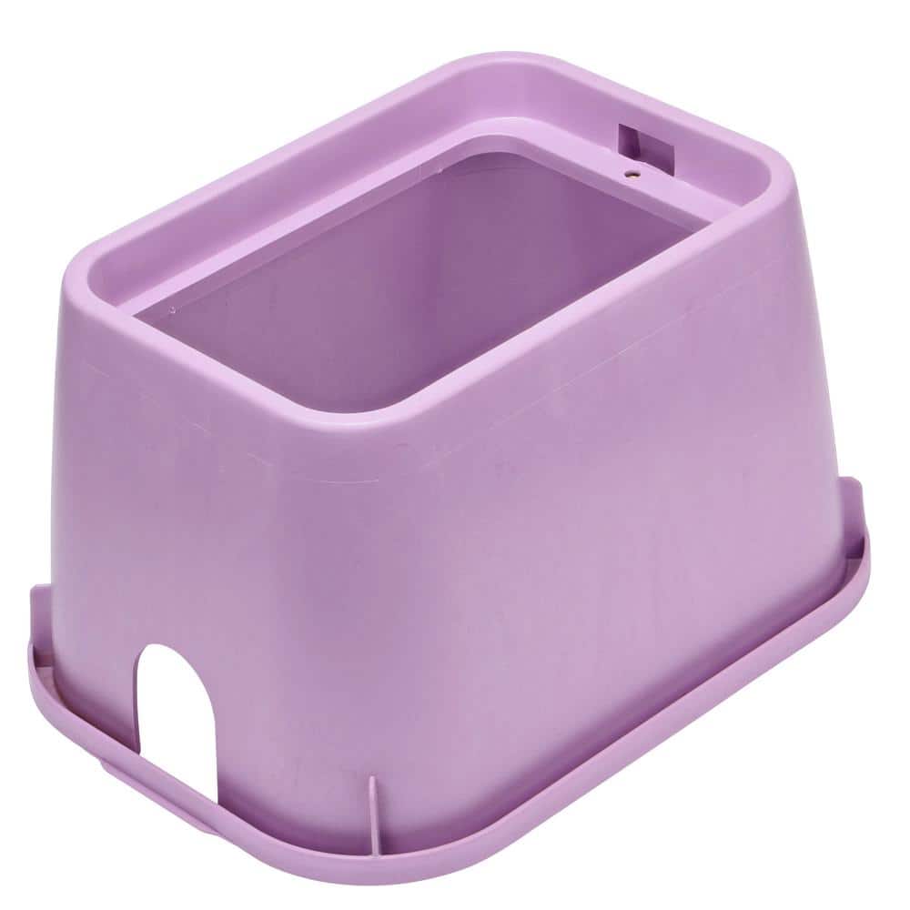 14 in. X 19 in. Rectangular Standard Series Valve Box and Cover, 12 in. Height, Purple Box, Purple Reclaimed Water Cover - Hercitys