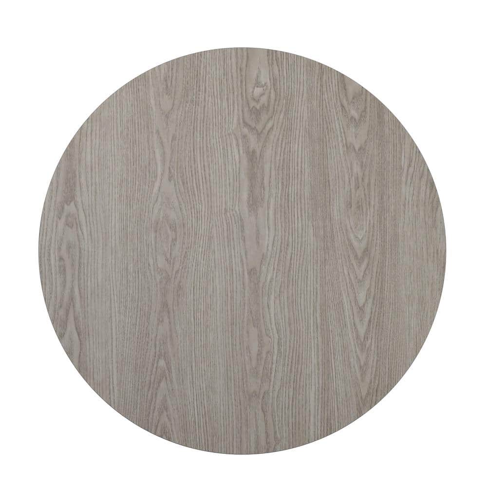 36 in. White/Gray Round Table Top Only - Hercitys