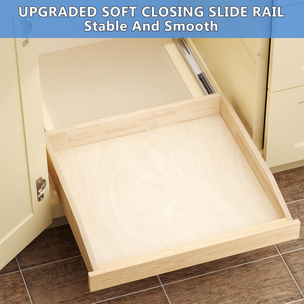 13.5 in. Wood Cabinet Pull Out Drawer with Soft Close - Hercitys